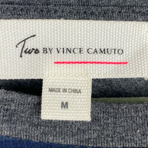 TWO VINCE CAMUTO SEMI-SHEER LONG SLEEVE ZIP TOP M - Picture 7 of 12